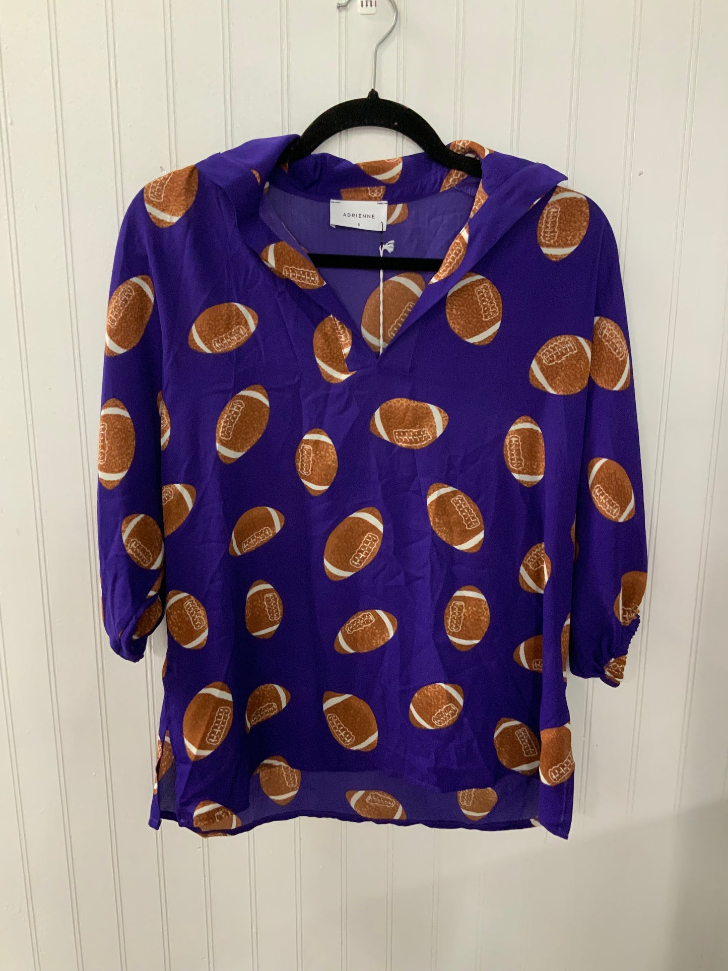 Purple Football 3/4 Sleeve Top
