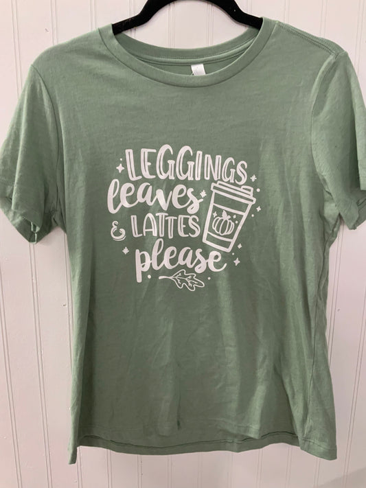 Leggings Leaves & Lattes Tee