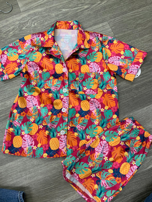 Girls Tropical Satin PJ Set