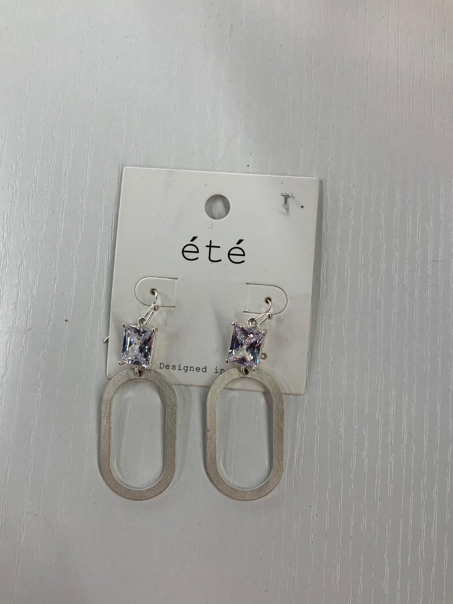 Silver Diamond Earrings
