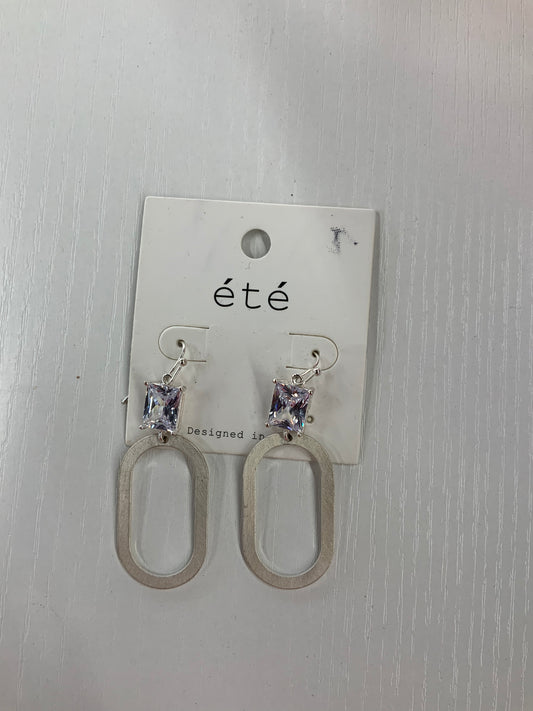 Silver Diamond Earrings