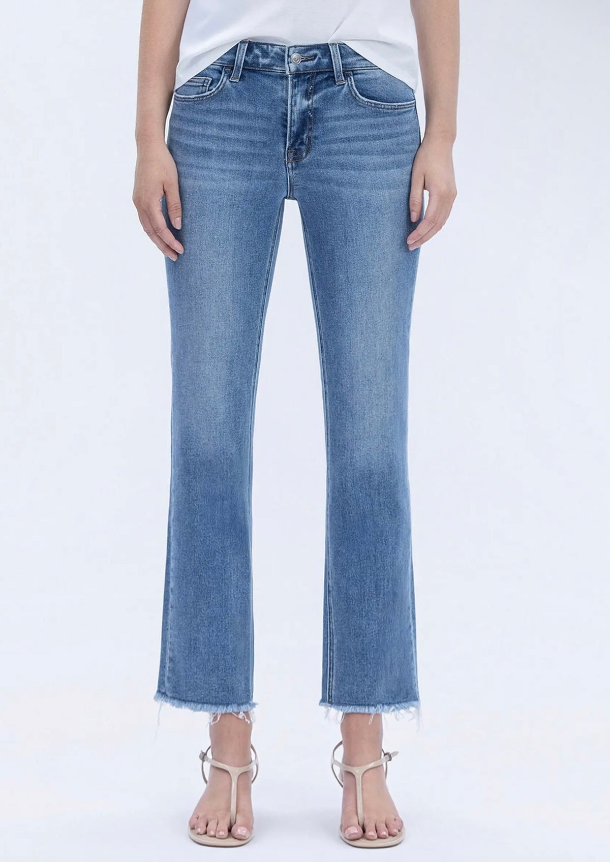 Haven Mid Rise Crop Straight Jeans