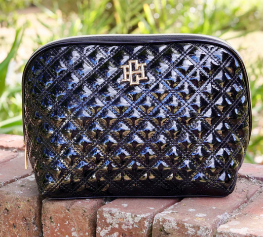 Capri Large Pouch Black Patent