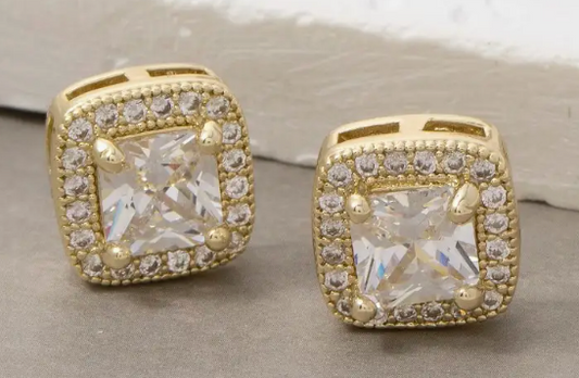Diamond Square Studs