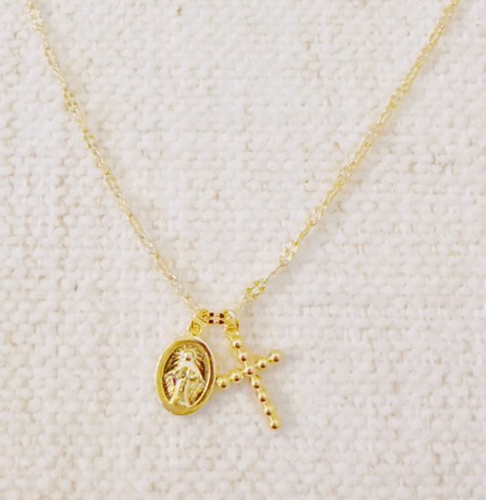 Faithful Duo Pendant Necklace