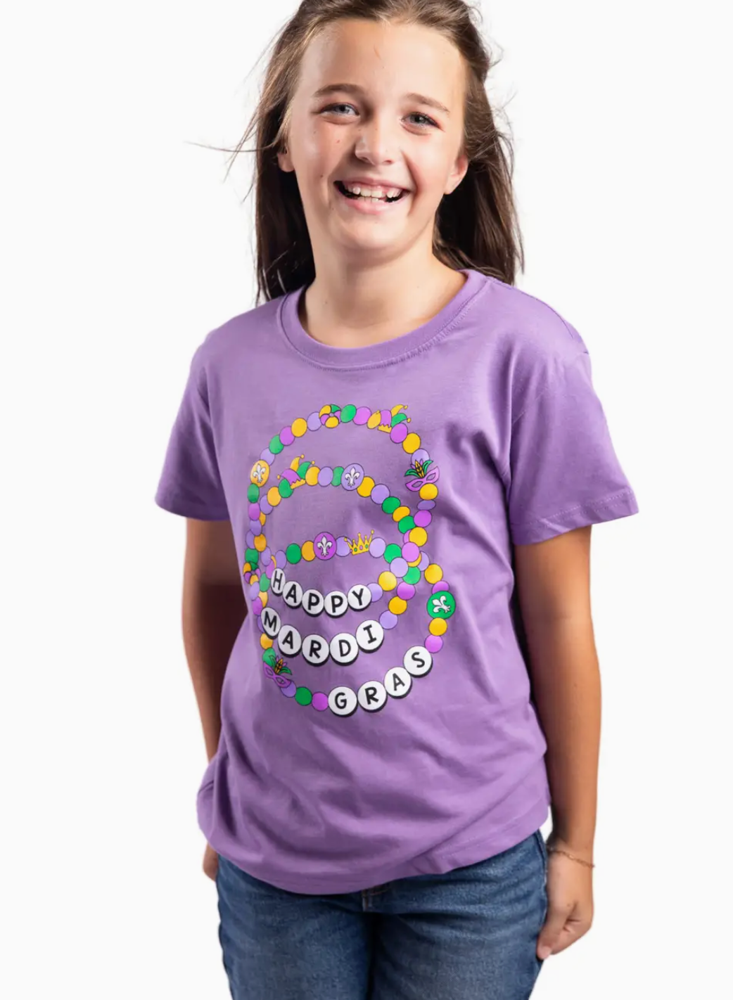 Tween Mardi Gras Tee
