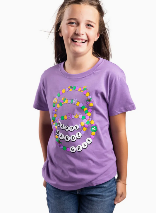 Tween Mardi Gras Tee