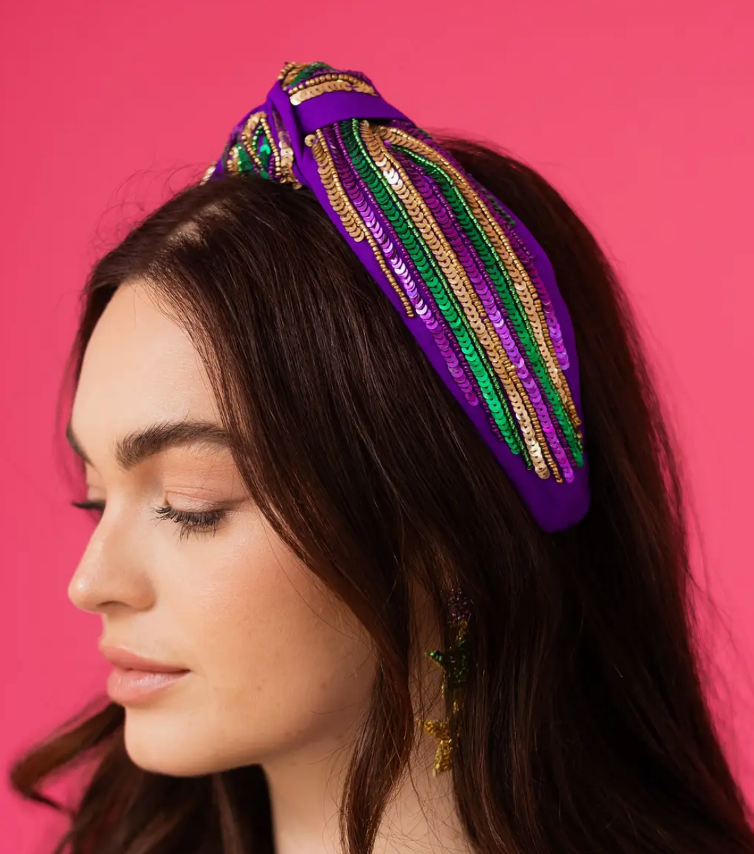 Mardi Gras Sequin Stripe Headband