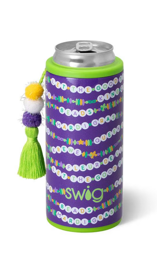 Swig Mardi Gras Era Skinny Can Cooler