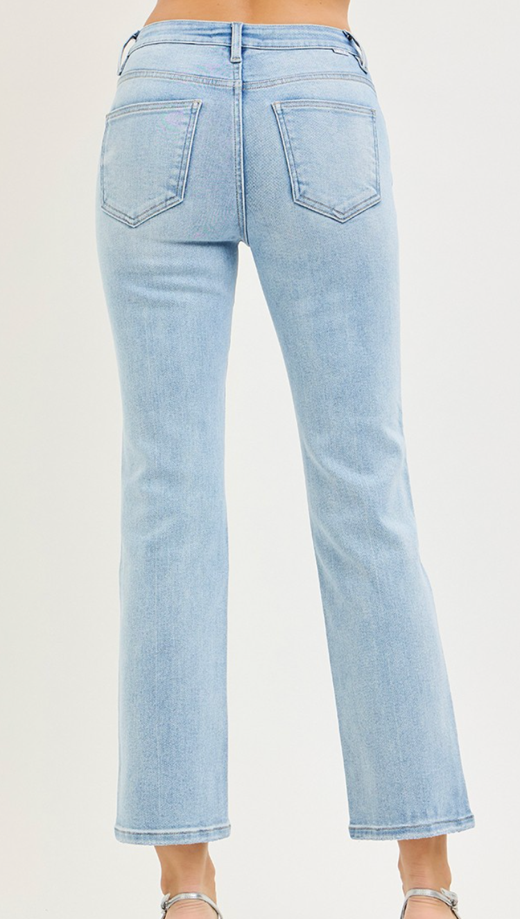 Stacie HR Tummy Control Crop Straight Jeans