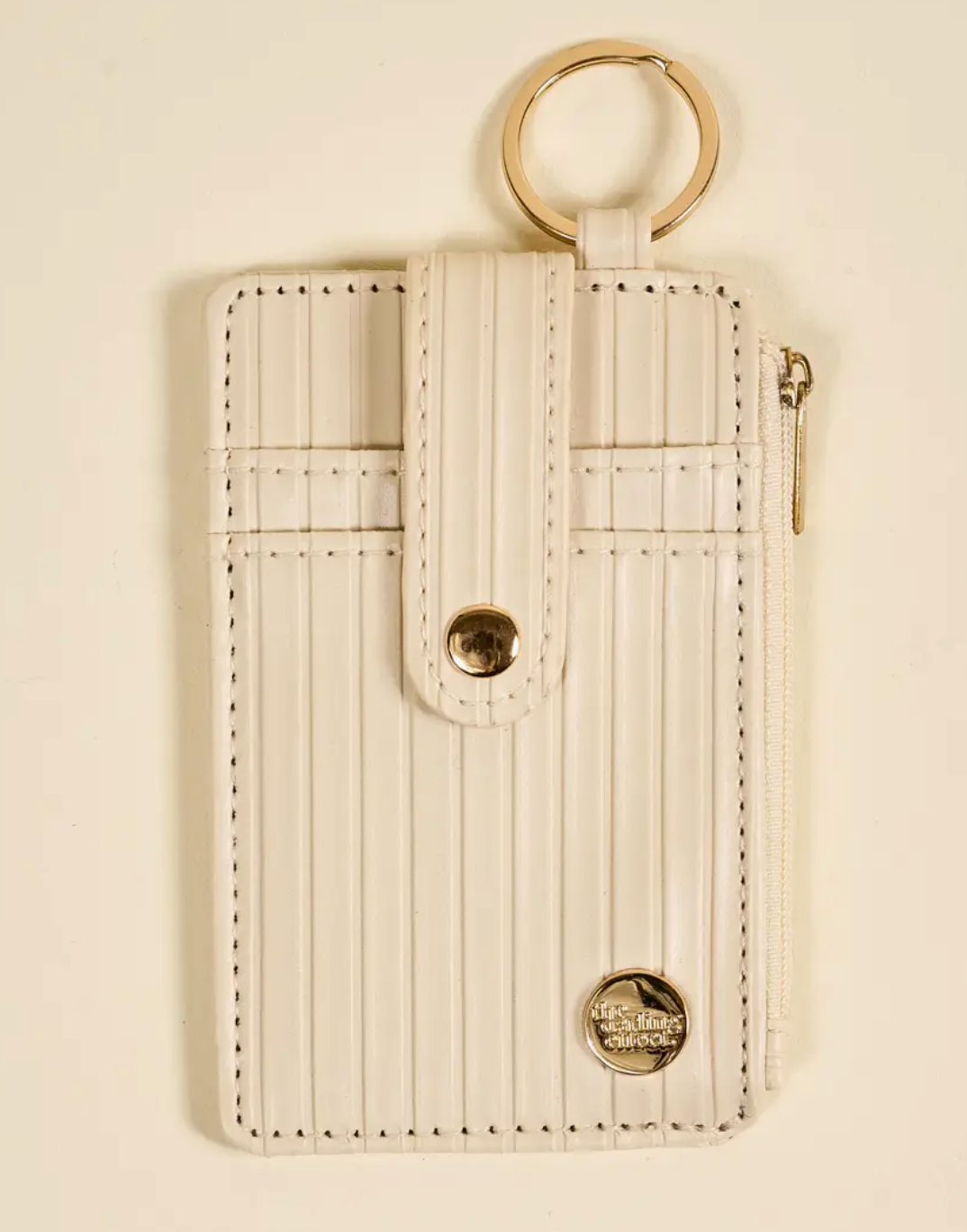 Ripple Ridge Keychain Wallet–Oat