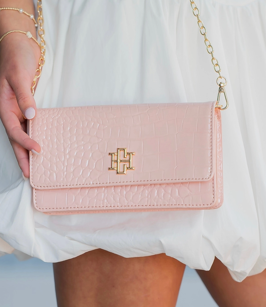 Brynleigh Clutch Crossbody Blush Patent