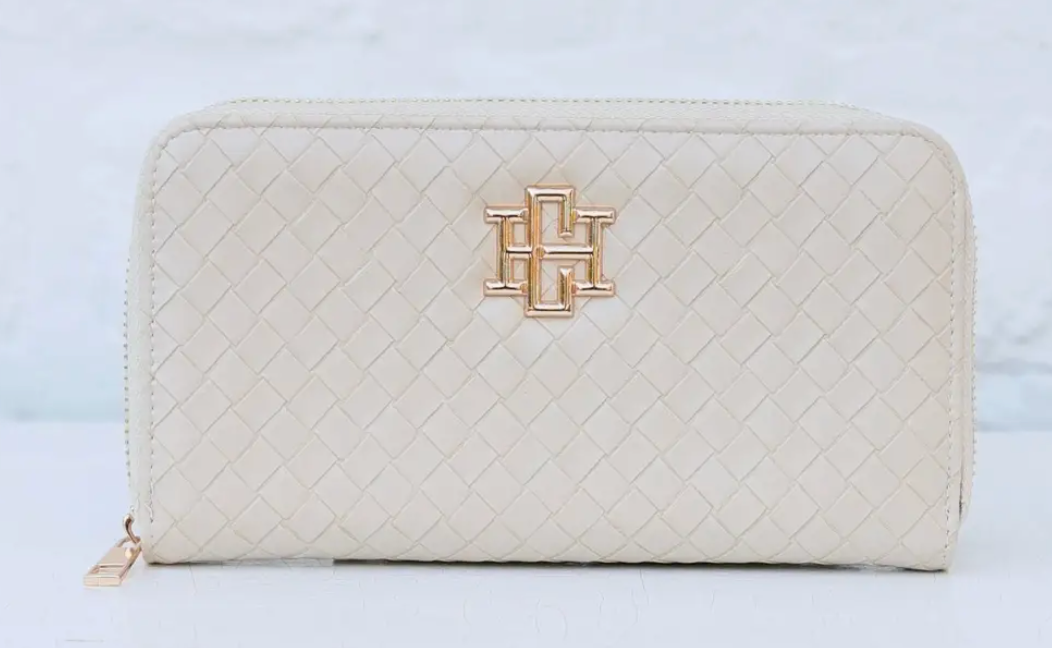 Penelope Wallet Woven Almond