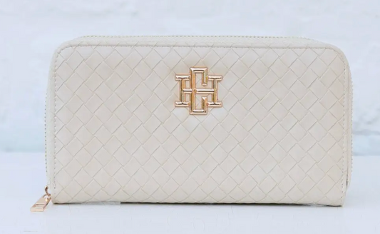 Penelope Wallet Woven Almond