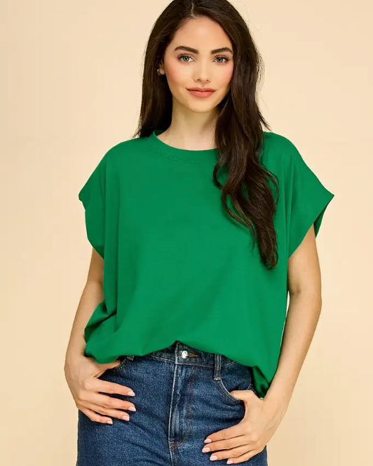 Kelly Green Basic Top