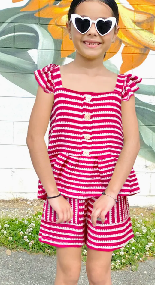 Tween Striped Short Set