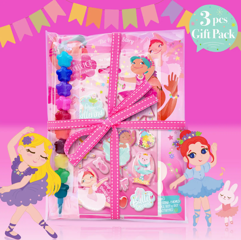 Ballet 3 Piece Gift Pack Activity Book, Crayons, Stickers