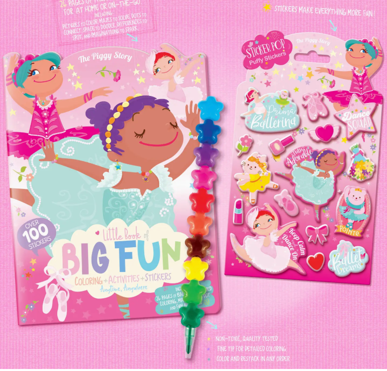 Ballet 3 Piece Gift Pack Activity Book, Crayons, Stickers