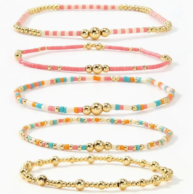 Multi Color Stretch Bracelet Set