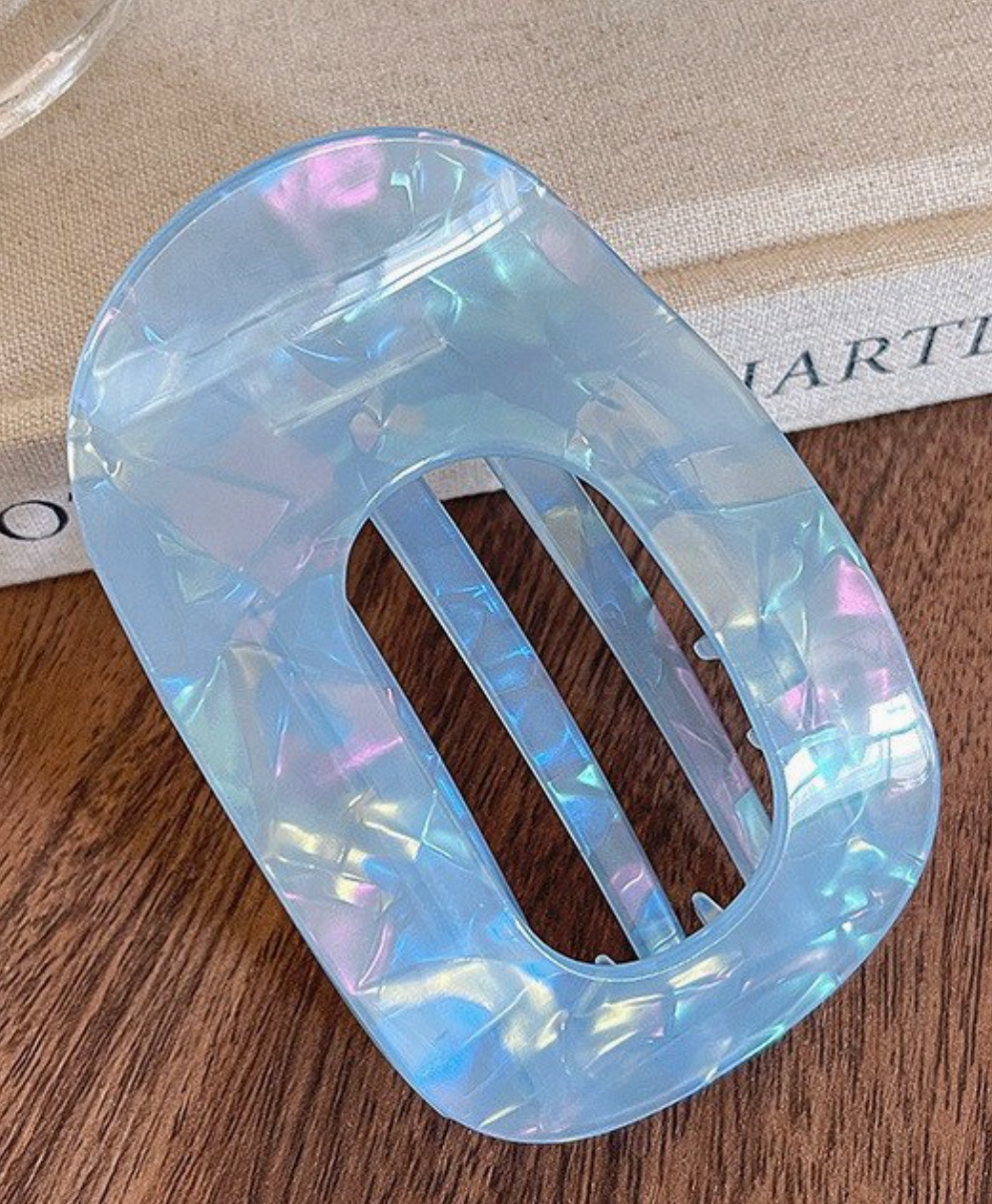 Blue Flat Hair Clip