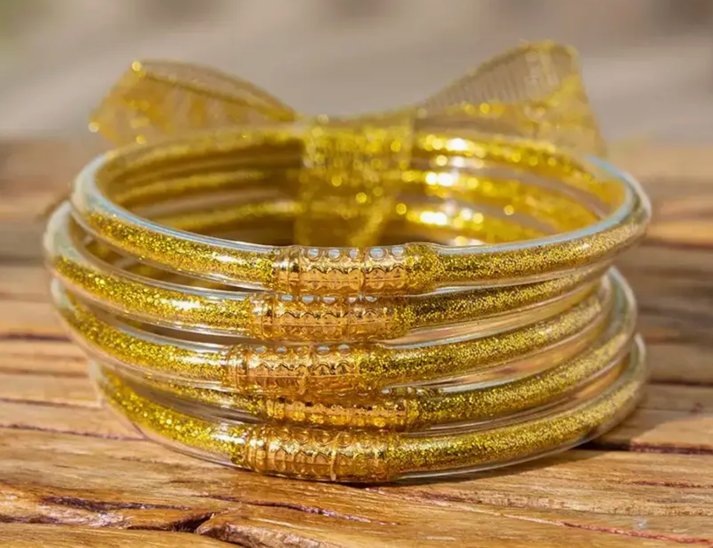 Gold Jelly Bracelet Set