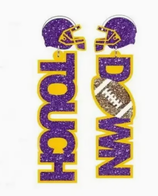 LSU Touchdown Acrylic Earrings