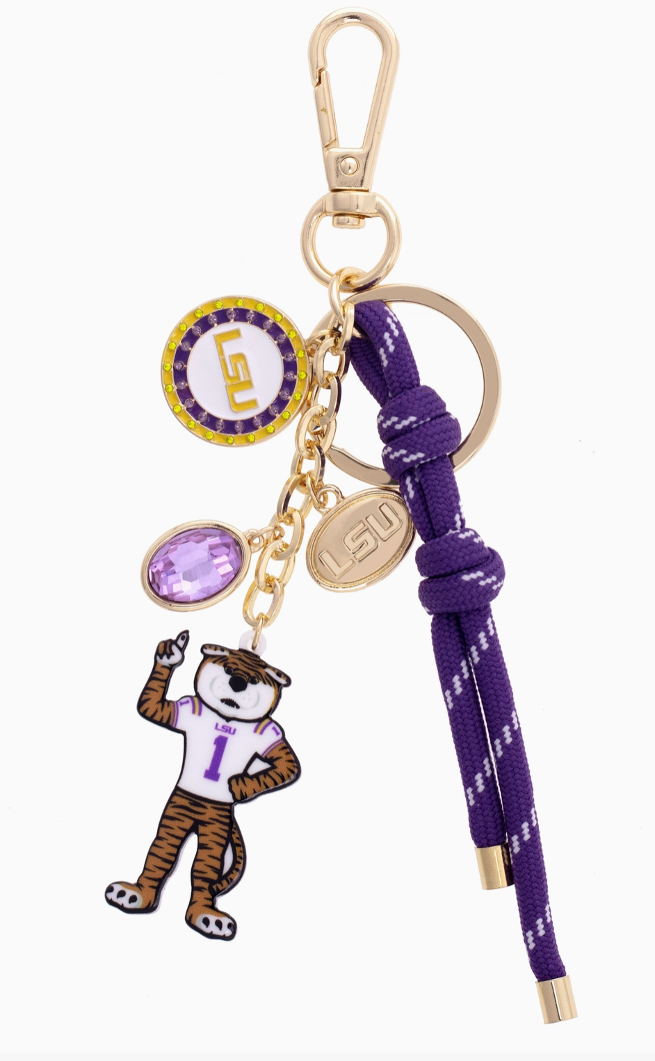 LSU Bag Charm Keychain