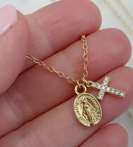 Virgin Mary Miraculous Medal Necklace