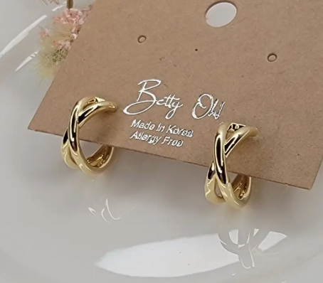 X Cross Hoop Earrings