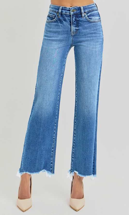 Amber Tummy Control HR Ankle Straight Jeans